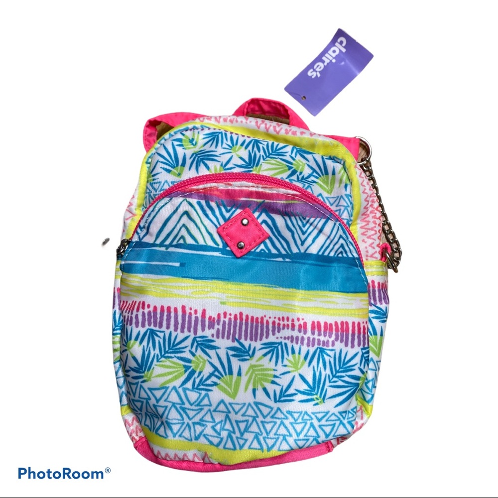 Claires Tropical Aztec Mini Backpack Crossbody Bag